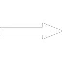 緑十字 配管方向表示ステッカー →白矢印 貼矢85 55×200mm 10枚組 エンビ 品番:193585 業務用/新品/小物送料対象商品