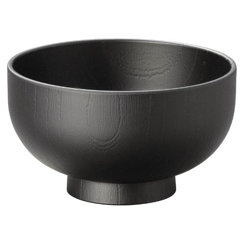 耐熱3.8寸木目汁椀 総艶消し黒 TA φ11.6×H7(cm)/業務用/新品/小物送料対象商品