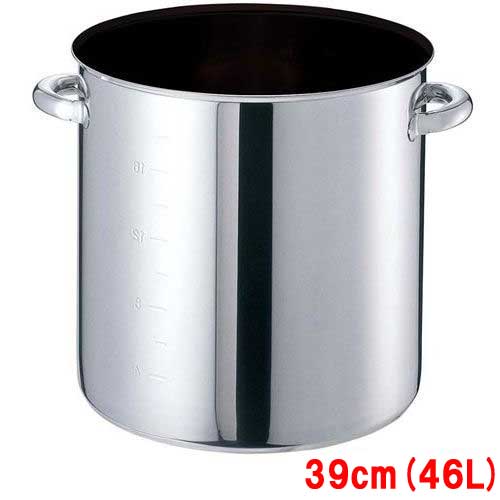 ステンレス寸胴鍋 モリブデンジ2 プラス 蓋無 (目盛付) 39cm /業務用/新品/送料無料/テンポス