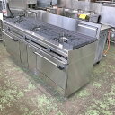 【業界最長1年保証】【中古】3口ガスレンジBG タニコー TSGR-1830 幅1800×奥行600×高さ780 都市ガス 【送料別途見積】【業務用】【飲食店 ...