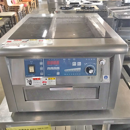■ 商品について ■■ 商品概要 ■商品名：IH調理器外形寸法：W510×D620×H360(mm)メーカー：ニチワ電機型式：MIR-3BL-SFP-SP年式：2017年製電源：三相200V 50/60Hz共用コンセントプラグ：あり消費電力：3.0kW付属品：なし説明書：なし保証期間：納品日より12ヶ月(離島や一部地域では保証対象外とさせて頂きます。)ランク：B特記事項：- 販売店：テンポス相模原店（神奈川県相模原市）からの配送です。この商品は中古ですので1品ものです。店頭販売もしておりますので、売り切れる場合が御座います。売り切れた場合は、迅速にペ-ジの更新をするよう心掛けておりますが、リアルタイムではございません。掲載商品が完売している場合もありますのでご了承ください。在庫に関しましてはお気軽にお問合わせ下さい。■ ランクの規定について ■ランクN：未使用品、または一度も使用されていない。ランクS：数回程度使用されているものの、ほとんど未使用品と変わらない。ランクA：小傷、擦り傷が見られるが、大きな欠点もなく、程度が良い。ランクB：中小傷が見受けられるが、十分使用できる。ランクC：傷が多く、大きな傷も数箇所見受けられるが、使用に問題はない。■ 配送等について ■この商品は、購入金額や購入台数に関わらず、別途配送料金が発生致します。当商品の配送は車上渡しのみとなります。配送料金はご注文時に送信される自動配信メールの金額とは異なります。配送料金は、当店よりお送りさせて頂きますメールにてご確認ください。お見積をご希望のお客様は、配送先のご住所をご記入の上、お気軽にお問合わせください。ガス接続工事、及び給排水工事は承ることが出来かねます。お客様にて手配頂きますようお願い致します。【買取について】テンポスでは買取・再生事業を展開致しております。全国年間15,000件以上の買取実績！まずはお気軽に無料査定をご利用くださいませ！厨房機器用品、家具、食器、調理道具の買取も承っております。詳しくは「テンポス買取ドットコム」へ。※型式や仕様度合いによって一部買取不可商品もございます。予めご相談ください。店舗・厨房、中古厨房機器。厨房用品なら、テンポスドットコムにお任せ下さい！【補助キーワード】中古IH調理器,中古卓上コンロ