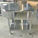 【中古】作業台 変形 幅750×奥行700×高さ840 【送料別途見積】【業務用】【飲食店 店舗 厨房機器 作業台 業務用作業台】