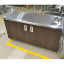【中古】コンロ台 扉付き(シート貼) マルゼン 幅1200×奥行450×高さ650 【送料別途見積】【業務用】【飲食店 店舗 厨房機器 ガス台 業務用ガス台】