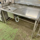 【中古】作業台 製氷ストック付き 三方枠 BGなし マルゼン 幅1300×奥行650×高さ800 【送料別途見積】【業務用】【飲食店 店舗 厨房機器 作業台 業...