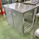 【中古】作業台(戸付き) 三方枠 幅950×奥行665×高さ840 【送料別途見積】【業務用】【飲食店 店舗 厨房機器 作業台 業務用作業台】