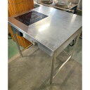 【中古】IH内蔵作業台 三方枠 パナソニック(Panasonic) KZ-F11B 幅820×奥行750×高さ830 【送料別途見積】【業務用】【飲食店 店舗 ...