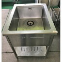 【中古】一槽シンク 幅600×奥行750×高さ800 【送料無料】【業務用】【飲食店 店舗 厨房機器 一槽シンク 業務用一槽シンク】