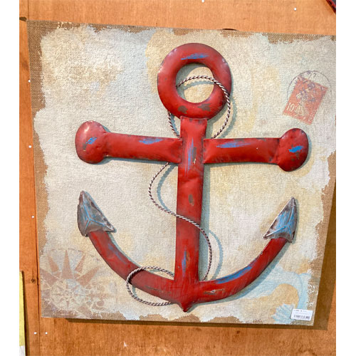 【中古】アイアン壁飾 (アンカー) 幅630×奥行600×高さ60 【送料無料】【業務用】【飲食店 店舗 店舗備..