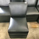 【中古】ソファー 黒レザー 張替品 幅450×奥行600×高さ750 【送料無料】【業務用】【飲食店 店舗 厨房機器 ソファー 業務用ソファー】