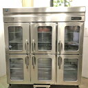 【業界最長1年保証】【中古】6ドア縦型冷蔵庫 ホシザキ HR-180AT3 幅1800×奥行650×高さ1910 三相200V 【送料別途見積】【業務用】【飲食...