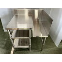 【中古】変形作業台 幅800×奥行750×高さ785 【送料別途見積】【業務用】【飲食店 店舗 厨房機器 作業台 業務用作業台】