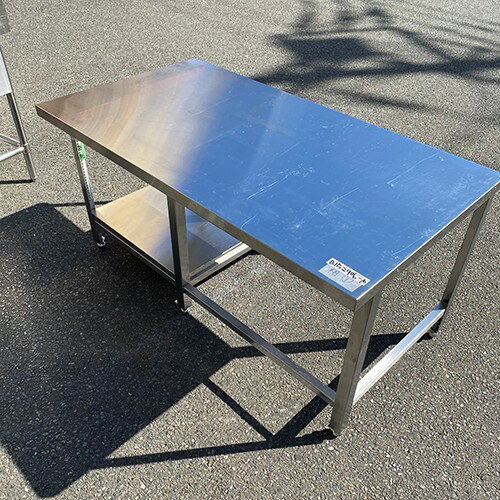 【中古】コンロ台 BGなし 幅1390×奥行750×高さ690 【送料別途見積】【業務用】【飲食店 店舗 厨房機器 ガス台 業務用ガス台】