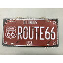 【新品】ブリキナンバープレート ROUTE66 Y1-TP-101 幅300×奥行1×高さ155 【送料別途見積】【業務用】【飲食店 店舗 店舗備品 壁面 ディ...