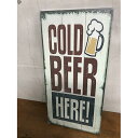 【新品】レトロMDF看板 COLD BEER YF2015-29-133221 幅300×奥行600×高さ25 【送料別途見積】【業務用】【飲食店 店舗 店舗備...