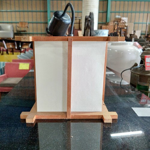 【中古】吊り下げ照明 四角 和紙シーリング 幅230×奥行230×高さ190 【送料無料】【業務用】【飲食店 店舗 店舗備品 ペンダントライト】