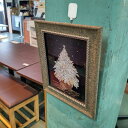 【中古】額 クリスマスツリー 幅280×奥行20×高さ330 【送料無料】【業務用】【飲食店 店舗 店舗備品 壁面 ディスプレイ雑貨】