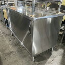 【中古】調理台 両面引戸 BGなし 幅1500×奥行750×高さ1000 【送料別途見積】【業務用】【飲食店 店舗 厨房機器 調理台 業務用調理台】