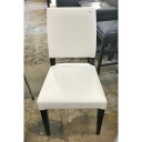 【中古】洋風イス 白レザー(張替品) 幅450×奥行550×高さ870 【送料無料】【業務用】【飲食店 店舗 厨房機器 イス 業務用イス】