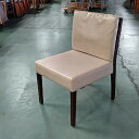 【中古】洋風イス ベージュ 背もたれクッション付き 幅460×奥行570×高さ740 【送料無料】【業務用】【飲食店 店舗 厨房機器 イス 業務用イス】