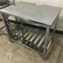 【中古】作業台 切込あり BGなし 幅900×奥行600×高さ800 【送料別途見積】【業務用】【飲食店 店舗 厨房機器 作業台 業務用作業台】