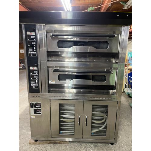 【業界最長1年保証】【中古】デッキオーブン タニコー TV04L-SS 幅1320×奥行1660×高さ1800 三相200V 【..