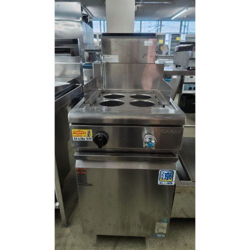 【業界最長1年保証】【中古】ガスゆで麺器 4テボ タニコー TGUS-45 幅450×奥行600×高さ800 都市ガス 【..