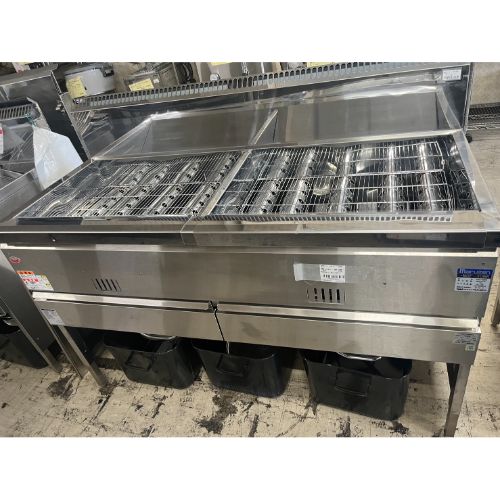 【業界最長1年保証】【中古】二槽ガスフライヤー マルゼン MGF-30WK 幅1330×奥行600×高さ800 都市ガス ..