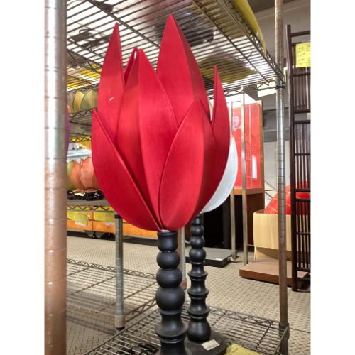 【中古】ロータスランプ Stand B RED 幅250×奥行250×高さ770 【送料無料】【業務用】【飲食店 店舗 店舗備品 照明】