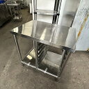 【中古】作業台 天板収納付き BGなし 幅750×奥行600×高さ770 【送料別途見積】【業務用】【飲食店 店舗 厨房機器 作業台 業務用作業台】