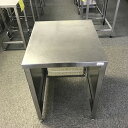 【中古】作業台 スノコなし 側板あり BGなし 幅590×奥行680×高さ820 【送料別途見積】【業務用】【飲食店 店舗 厨房機器 作業台 業務用作業台】