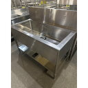 【中古】一槽シンク 丸脚 BGあり 幅1300×奥行700×高さ800 【送料別途見積】【業務用】【飲食店 店舗 厨房機器 一槽シンク 業務用一槽シンク】