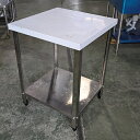 【中古】作業台 BGなし 幅600×奥行600×高さ790 【送料別途見積】【業務用】【飲食店 店舗 厨房機器 作業台 業務用作業台】