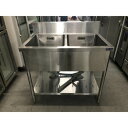 【中古】二槽シンク BGあり 幅900×奥行600×高さ800 【送料別途見積】【業務用】【飲食店 店舗 厨房機器 二槽シンク 業務用二槽シンク】