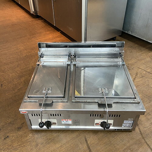 【業界最長1年保証】【中古】餃子焼機 マルゼン MGZ-076W 幅750×奥行600×高さ270 LPG(プロパンガス) 【..