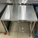 【中古】作業台 三方枠 BGなし 幅750×奥行600×高さ800 【送料別途見積】【業務用】【飲食店 店舗 厨房機器 作業台 業務用作業台】