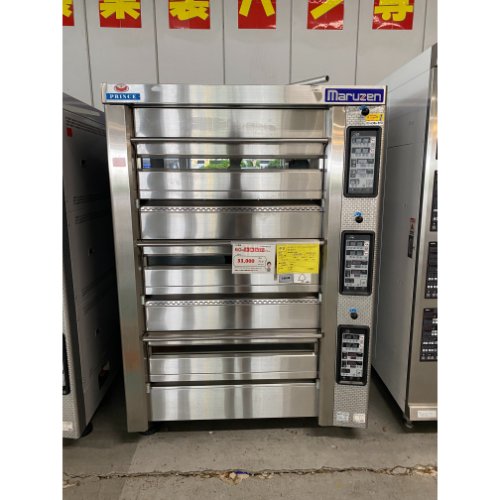【業界最長1年保証】【中古】デッキオーブン プリンス マルゼン PEB3-222B-KD 幅1280×奥行1655×高さ184..