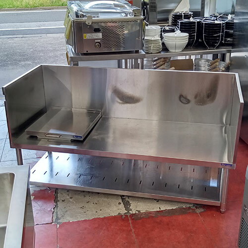 【中古】コンロ台 炊飯スライダー付き SGあり BGあり マルゼン 幅1500×奥行600×高さ400 【送料別途見積..