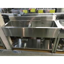 【中古】二槽シンク BGあり 幅1200×奥行450×高さ800 【送料別途見積】【業務用】【飲食店 店舗 厨房機器 二槽シンク 業務用二槽シンク】