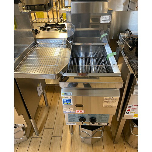 【業界最長1年保証】【中古】ガスフライヤー コメットカトウ CF3-GA13-L12 幅350×奥行600×高さ800 都市..