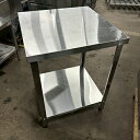 【中古】作業台 BGなし 幅600×奥行600×高さ800 【送料別途見積】【業務用】【飲食店 店舗 厨房機器 作業台 業務用作業台】