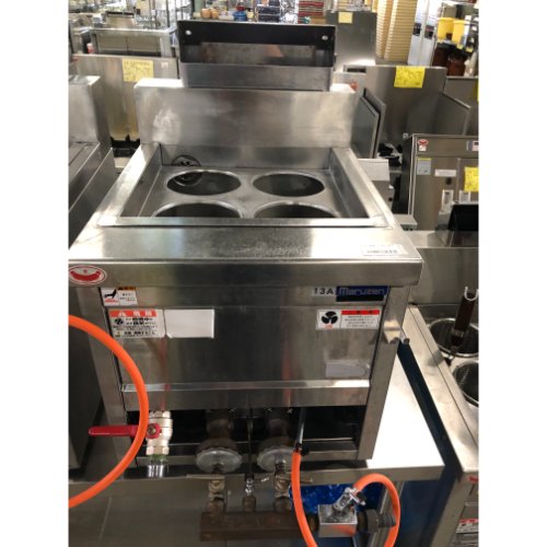 【業界最長1年保証】【中古】ガスゆで麺機 4テボ マルゼン MRK-045TB 幅400×奥行545×高さ400 都市ガス 【送料別途見積】【業務用】【飲食店 店舗 厨房機器 ゆで麺機 業務用ゆで麺機】
