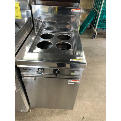 【業界最長1年保証】【中古】ゆで麺機 4テボ フジマック FGNB456004A 幅450×奥行600×高さ800 都市ガス ..
