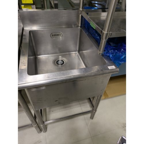 【中古】一槽シンク BGあり 幅600×奥行750×高さ850 【送料別途見積】【業務用】【飲食店 店舗 厨房機器 一槽シンク 業務用一槽シンク】