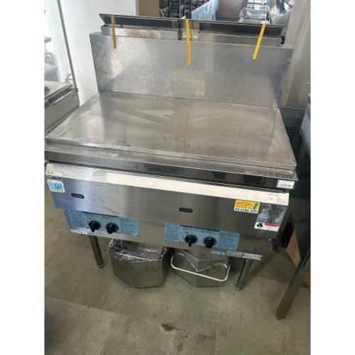 【業界最長1年保証】【中古】ガスフライヤー 16L×二槽 コメットカトウ CF2-GA18W-L16 幅900×奥行600×高..