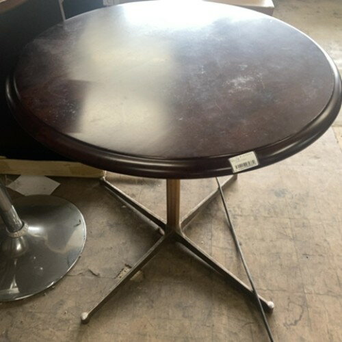 【中古】丸テーブル ダークブラウン 幅750×奥行750×高さ730 【送料無料】【業務用】【飲食店 店舗 厨房機器 テーブル 業務用テーブル】