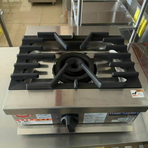 【中古】卓上ガスコンロ 1口 マルゼン RGC-044D 幅450×奥行450×高さ200 LPG(プロパンガス) 【送料別途..