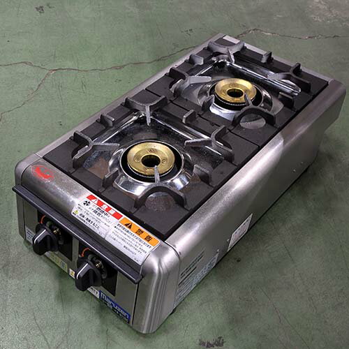 【中古】ガステーブルコンロ マルゼン M-822DC 幅300×奥行540×高さ189 都市ガス 【送料別途見積】【業..
