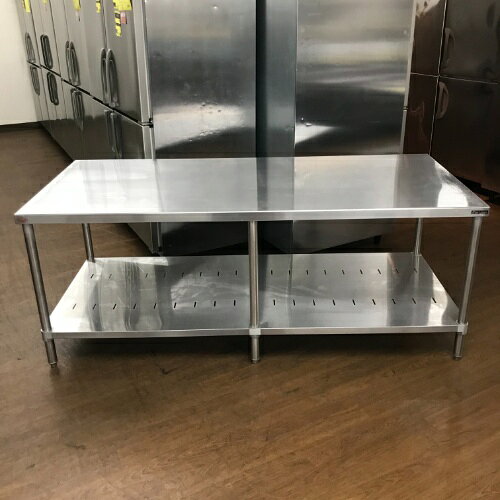 【中古】作業台 BGなし 幅1800×奥行800×高さ710 【送料無料】【業務用】【飲食店 店舗 厨房機器 作業台 業務用作業台】
