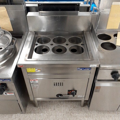 【業界最長1年保証】【中古】角槽ゆで麺機(6テボ) マルゼン MRK-066B 幅600×奥行580×高さ780 LPG(プロ..