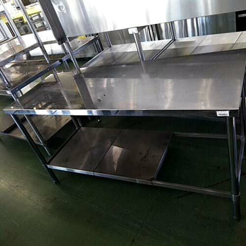 【中古】作業台 BGなし 幅1500×奥行600×高さ800 【送料別途見積】【業務用】【飲食店 店舗 厨房機器 作業台 業務用作業台】